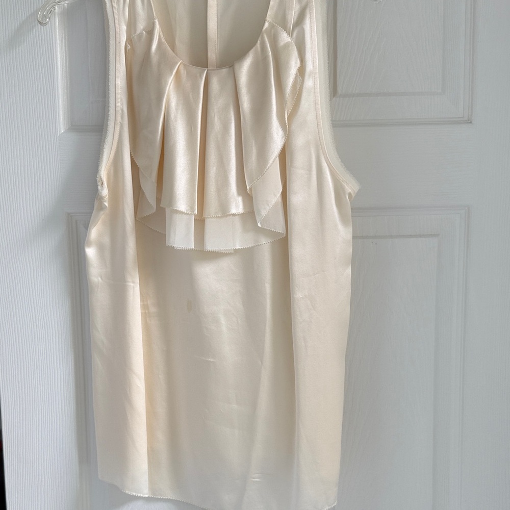 Elegant Cream Sleeveless Top